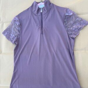 Kastel Denmark Equestrian Galloon Lace Short Sleeve Sun Shirt